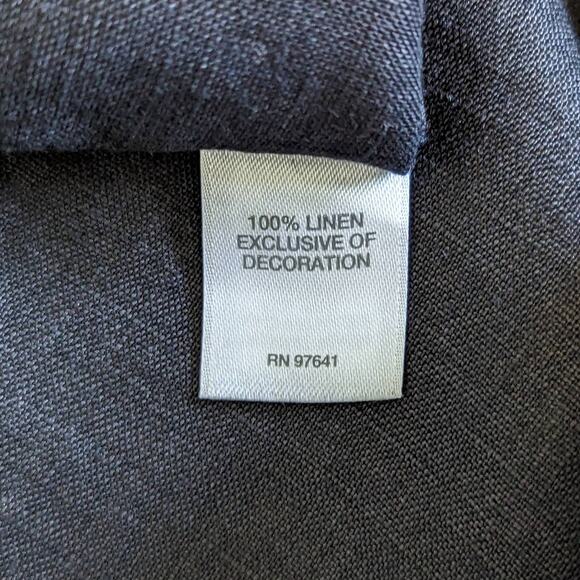 J Jill Linen Tank Midi Dress Black Sleeveless Pockets Womens Small Petite Summer - Picture 4 of 4